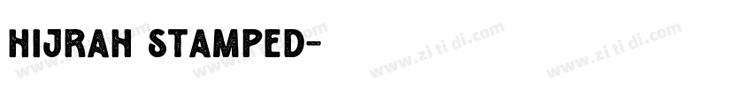 Hijrah Stamped字体转换